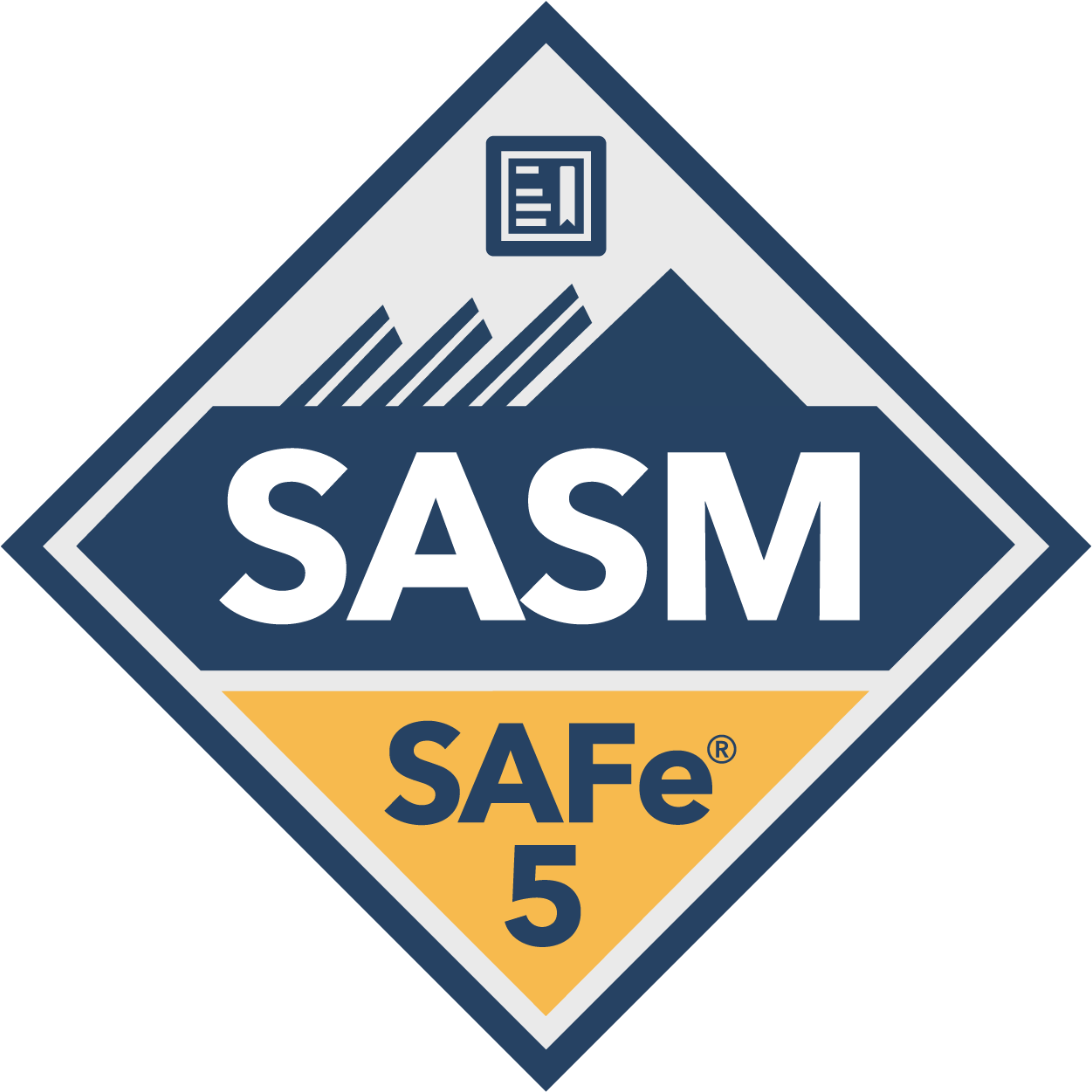 Certified SAFe® 5 Advanced Scrum Master badge for Moses Olabhele Esangbedo