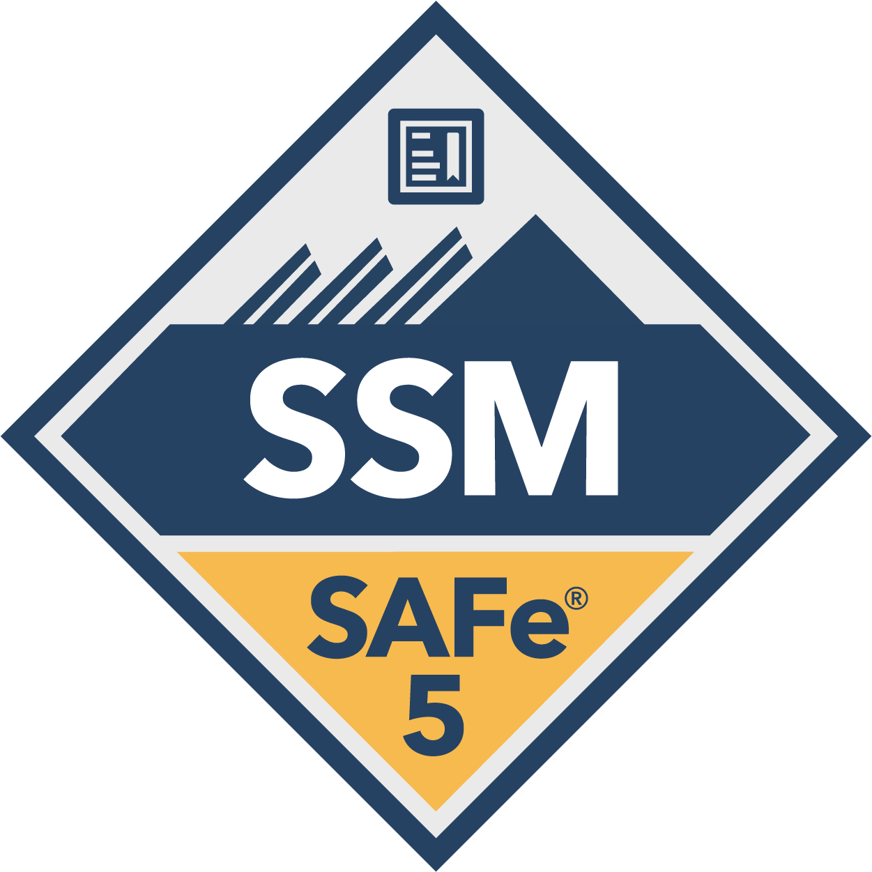 Certified SAFe® 5 Scrum Master badge for Moses Olabhele Esangbedo